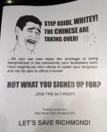 华裔社区组织发起示威抗议歧视