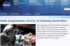 美国国家宇航局祝贺《地心引力》获得奥斯卡奖