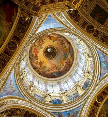 圣以撒大教堂的穹顶壁画