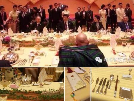 ♣ 国宴「主桌」台面最高档　招待元首级外宾